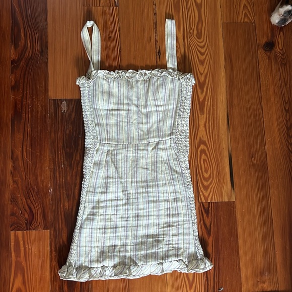 Striped Ruffle Mini Dress - Picture 2 of 3